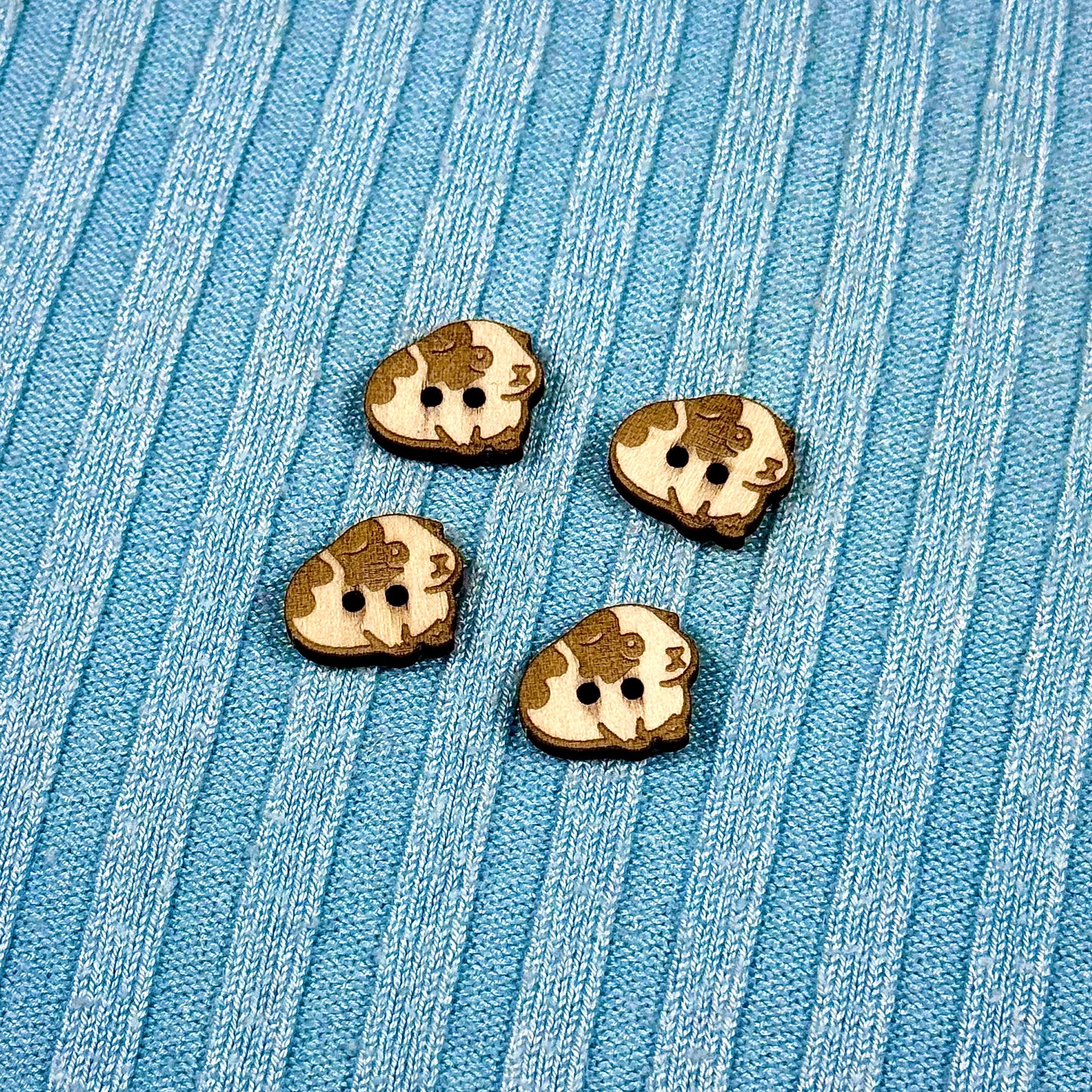 Wooden Guinea Pig Buttons