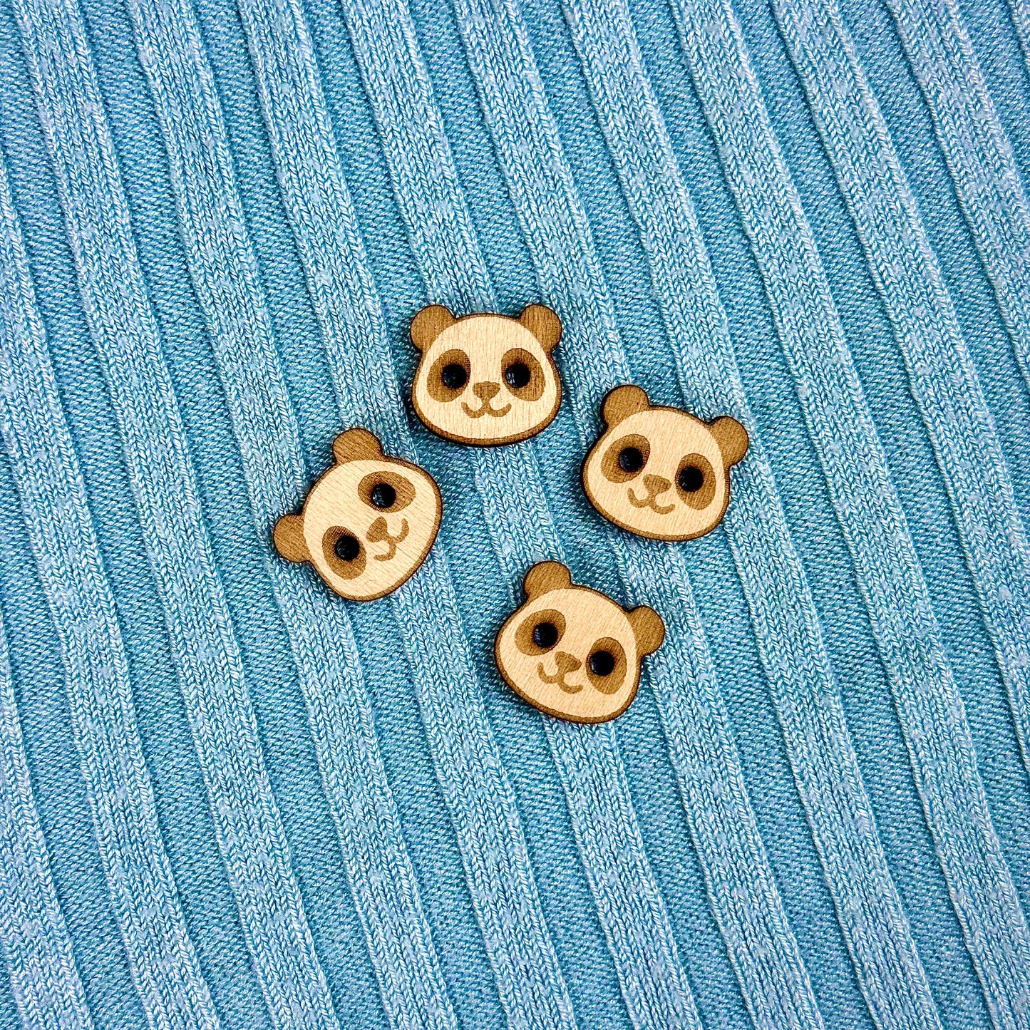 Wooden Panda Buttons