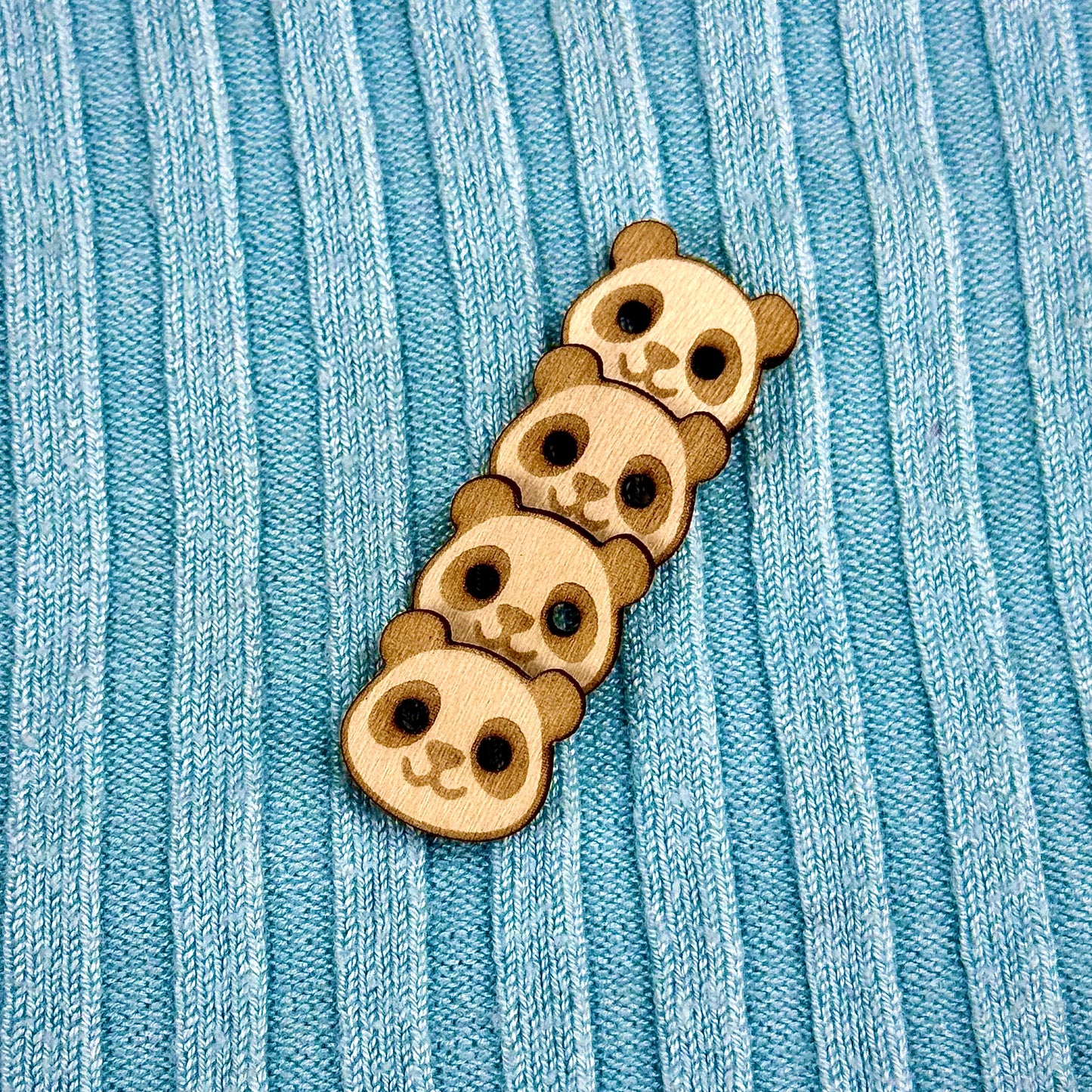 Wooden Panda Buttons