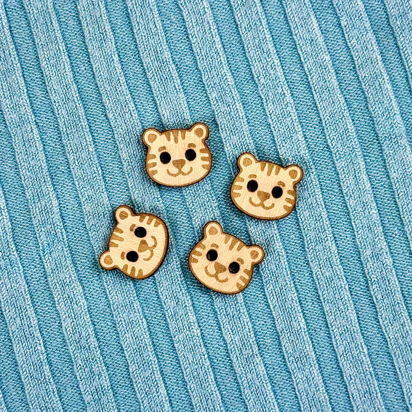 Wooden Tiger Buttons