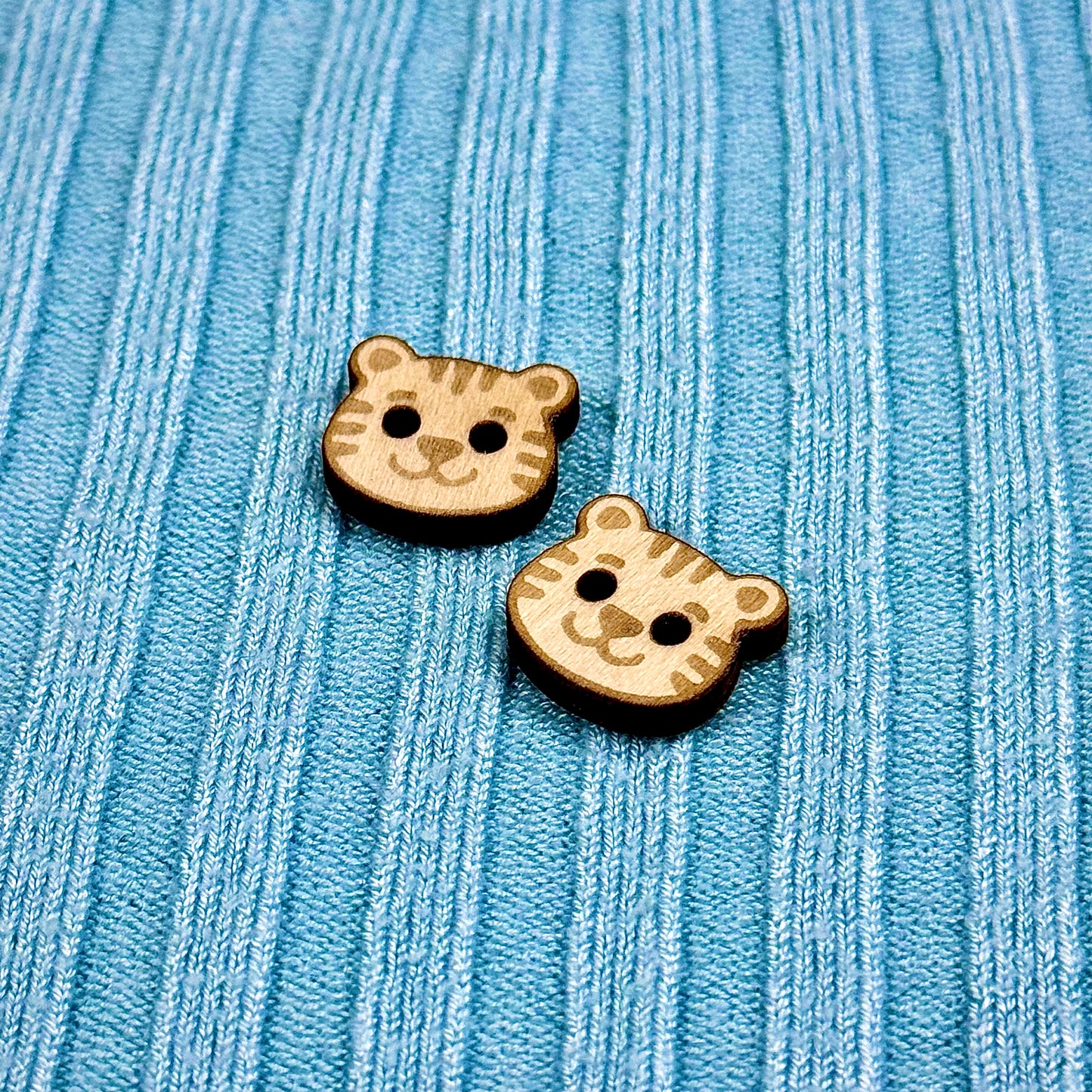 Wooden Tiger Buttons