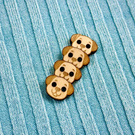 Wooden Dog Buttons