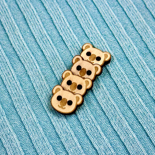 Wooden Koala Buttons