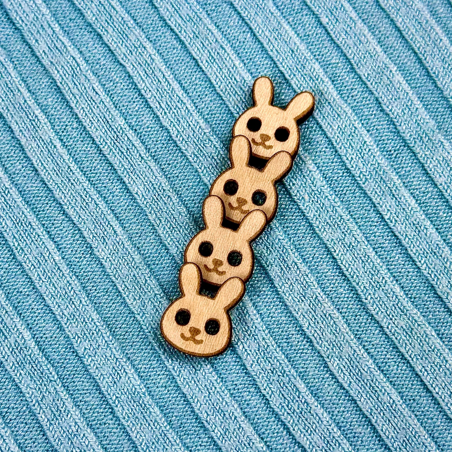Wooden Rabbit Buttons