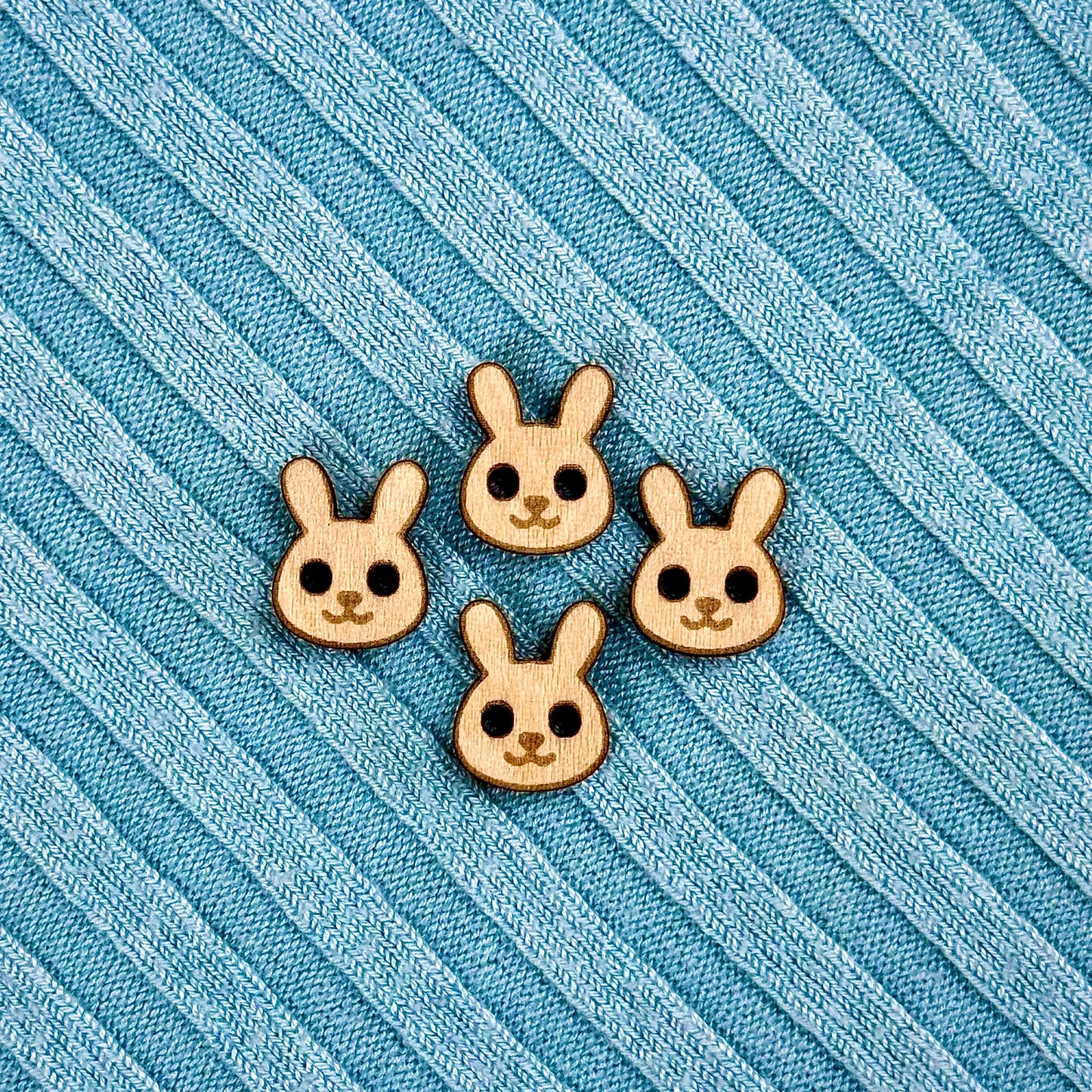 Wooden Rabbit Buttons