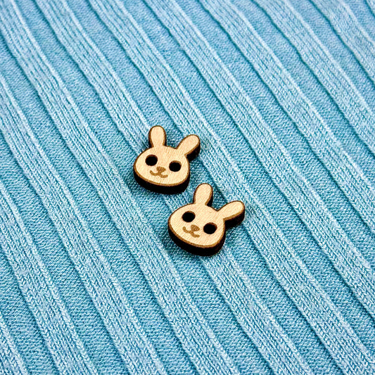 Wooden Rabbit Buttons