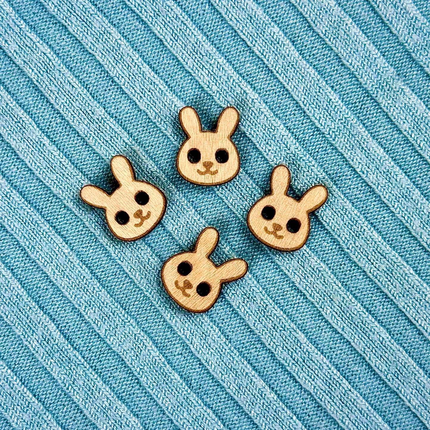 Wooden Rabbit Buttons