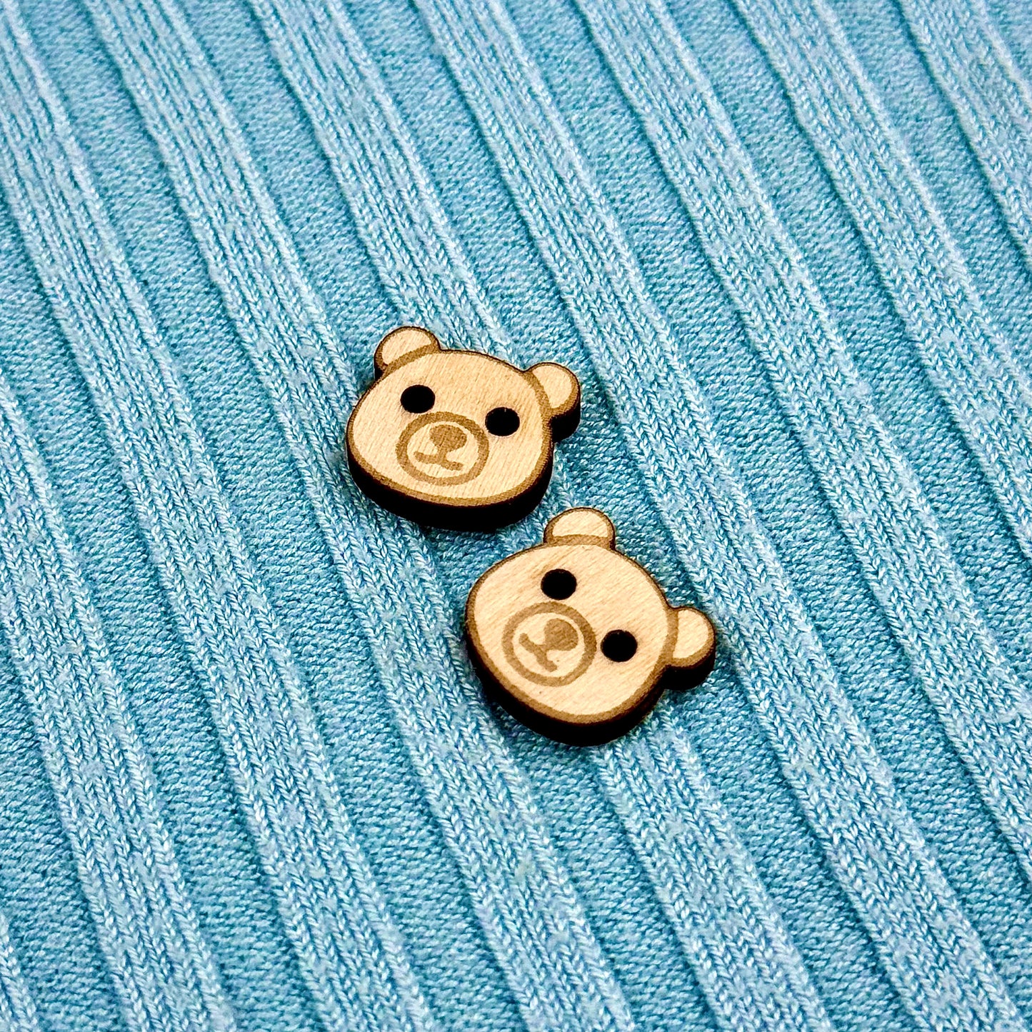 Wooden Teddy Bear Buttons