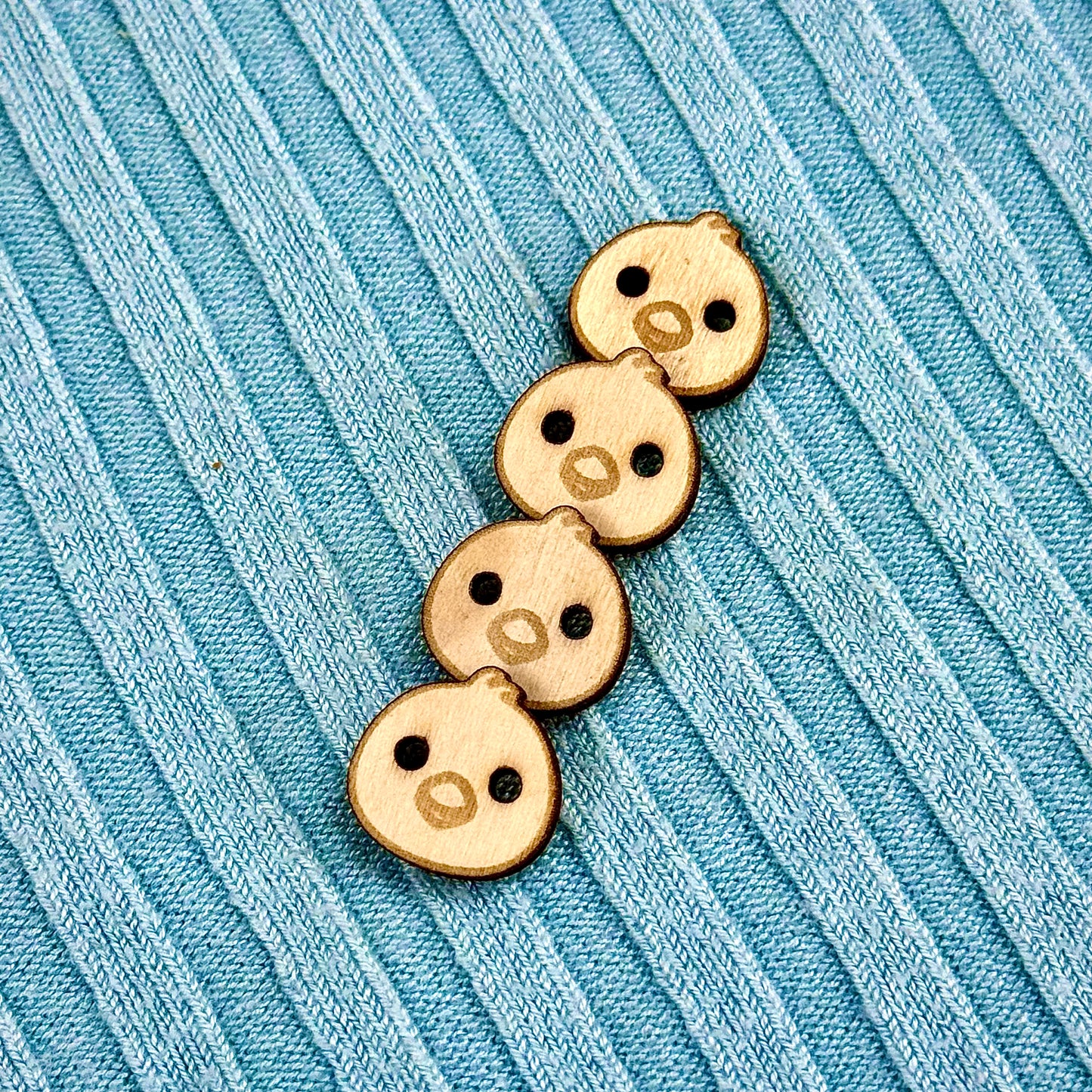 Wooden Chick Buttons