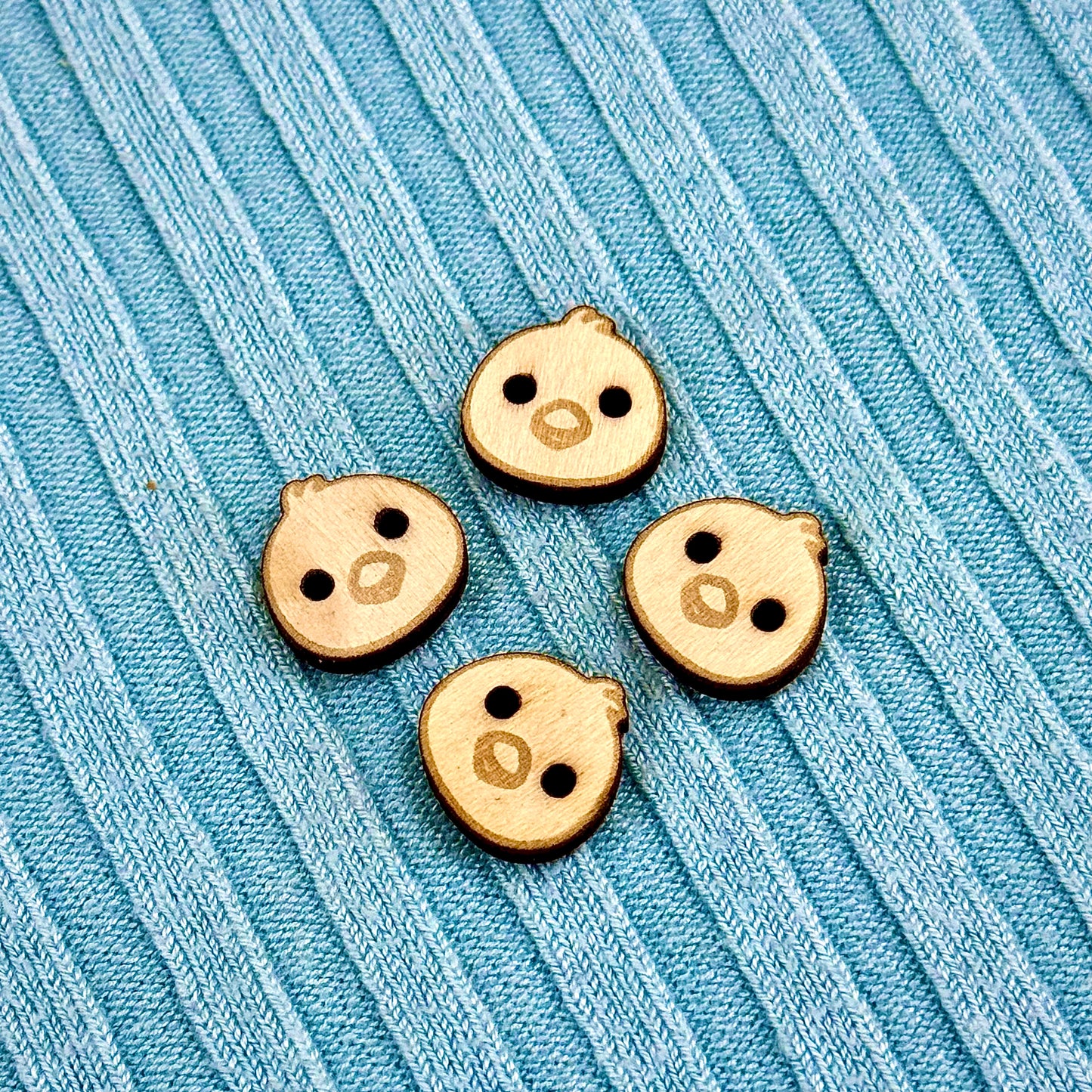 Wooden Chick Buttons
