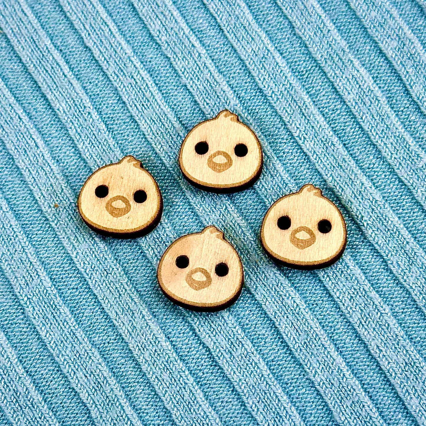 Wooden Chick Buttons