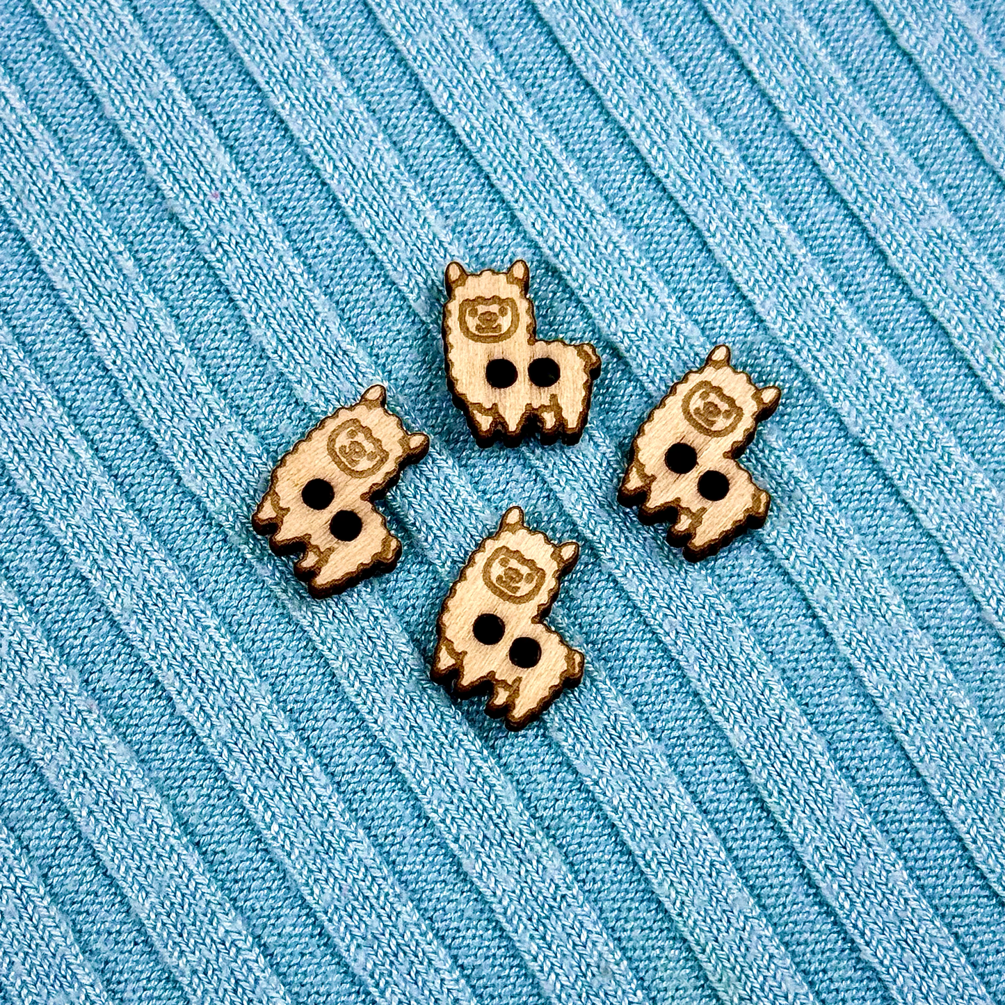 Wooden Llama Buttons