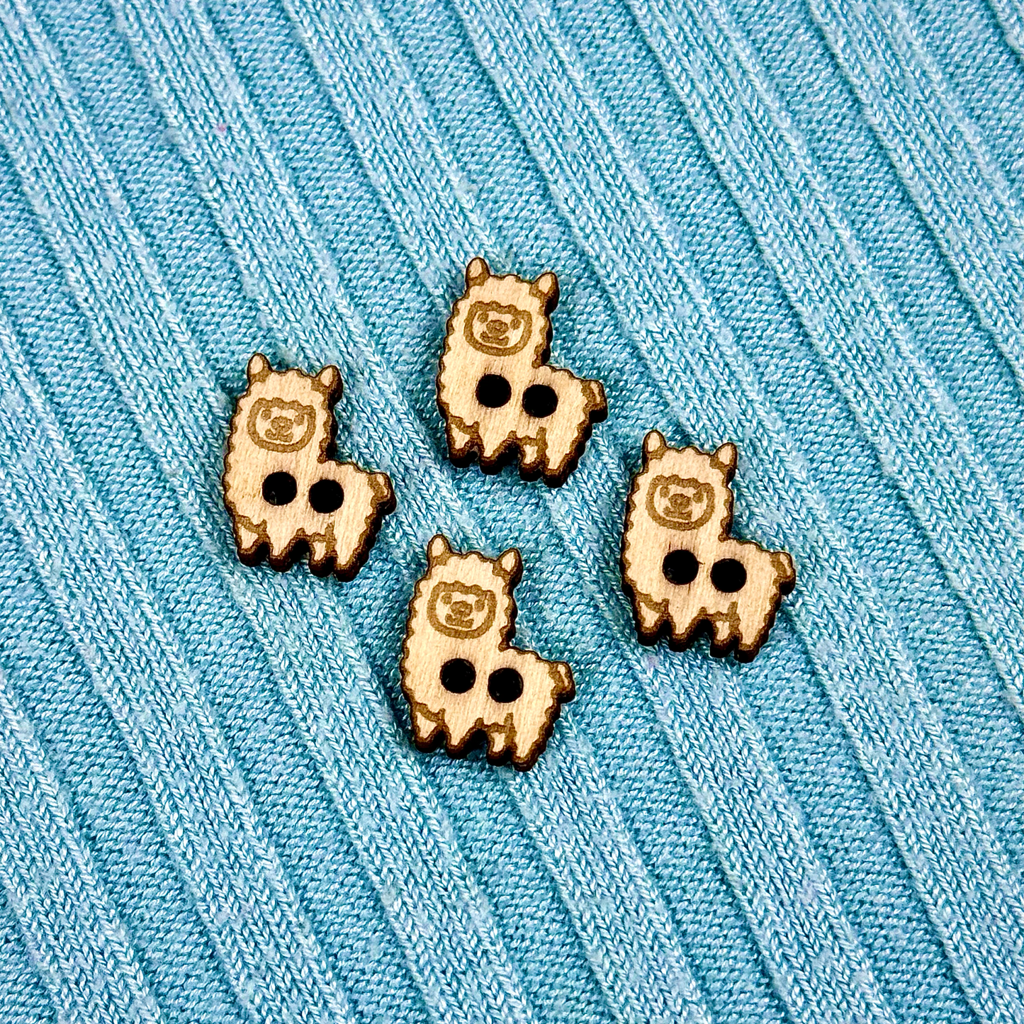 Wooden Llama Buttons