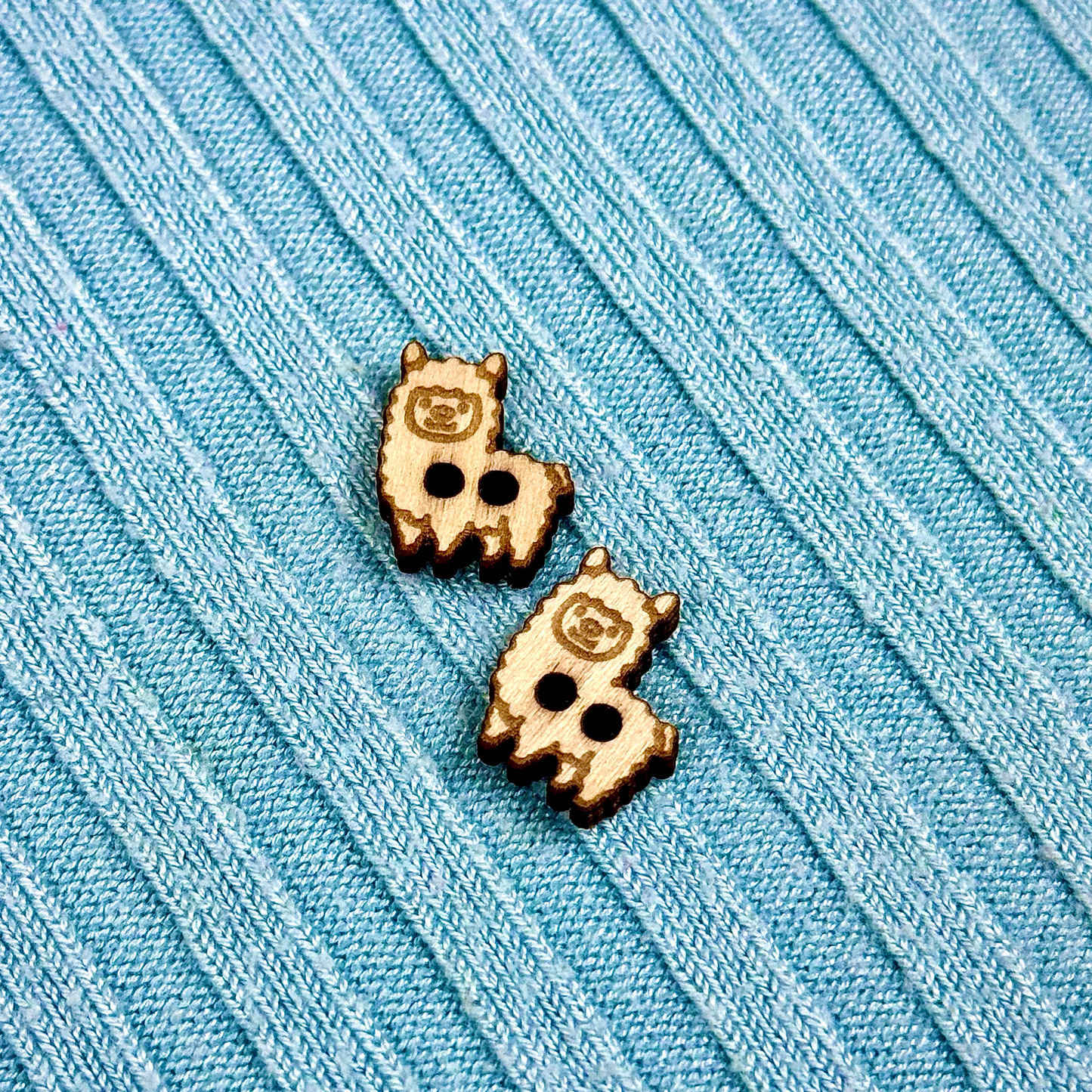 Wooden Llama Buttons
