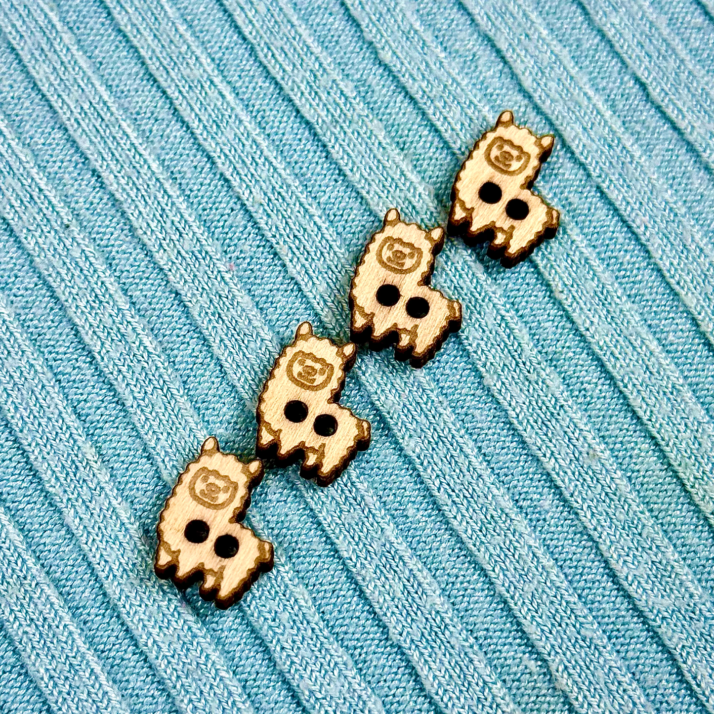 Wooden Llama Buttons