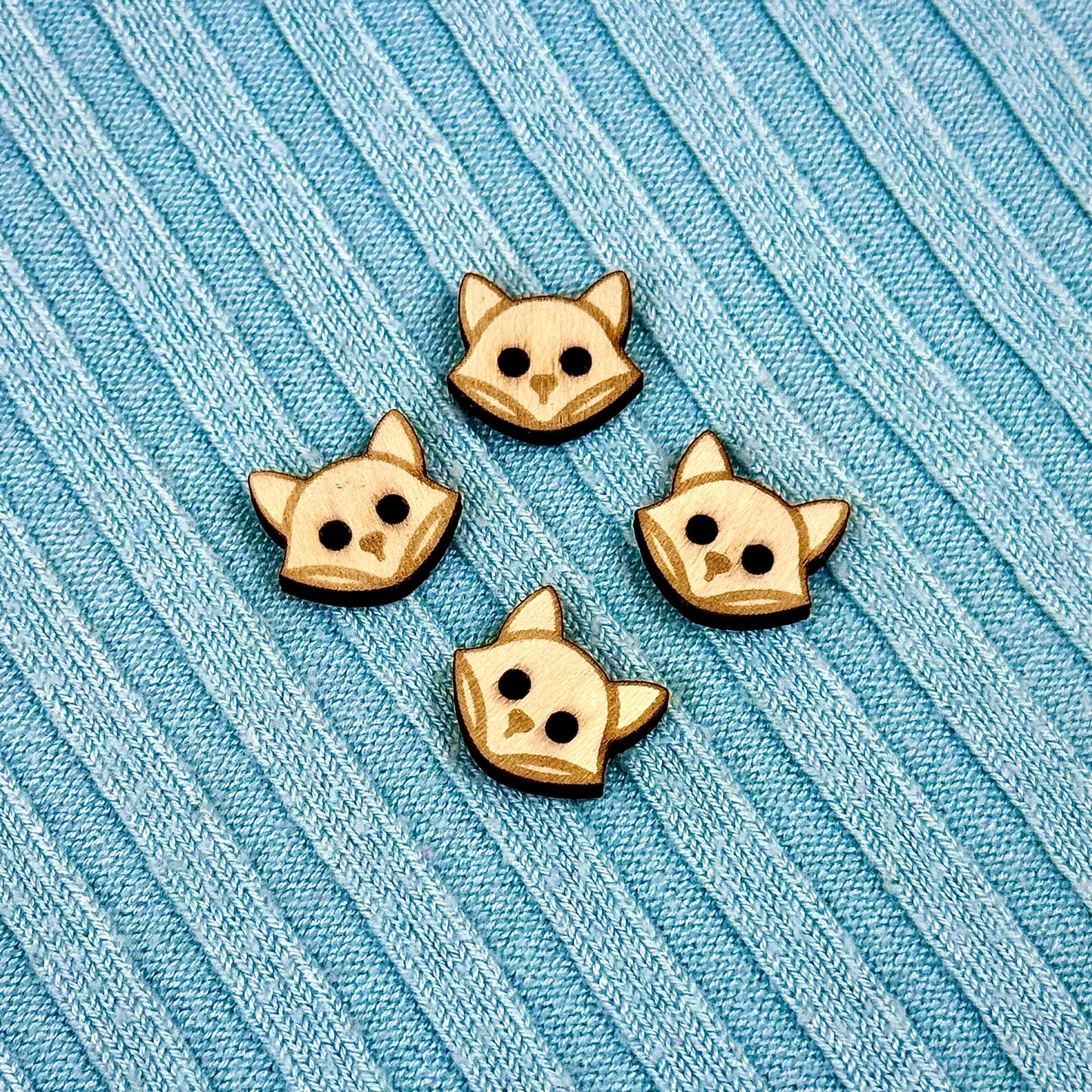 Wooden Fox Buttons