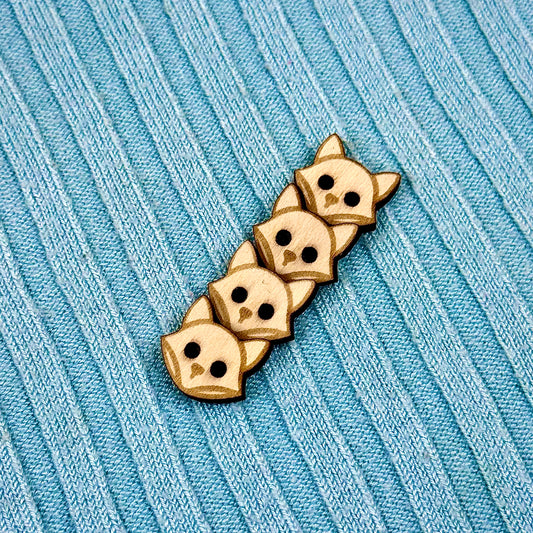 Wooden Fox Buttons