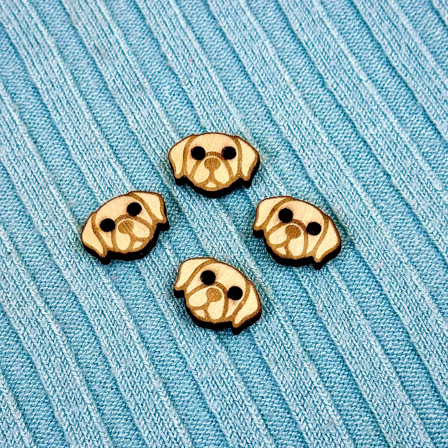 Wooden Dog Buttons