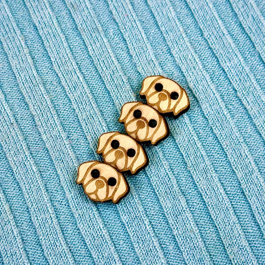 Wooden Dog Buttons