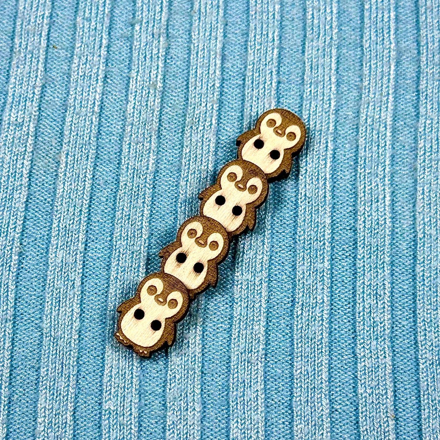 Wooden Penguin Buttons