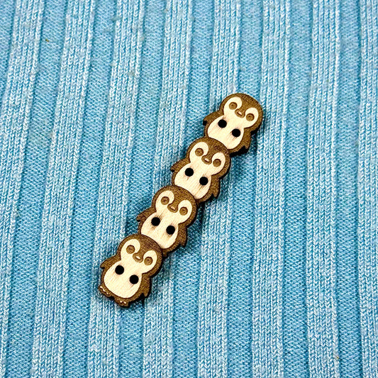 Wooden Penguin Buttons
