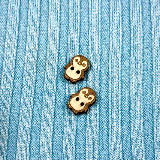 Wooden Penguin Buttons