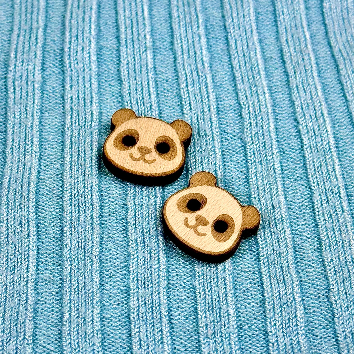 Wooden Panda Buttons