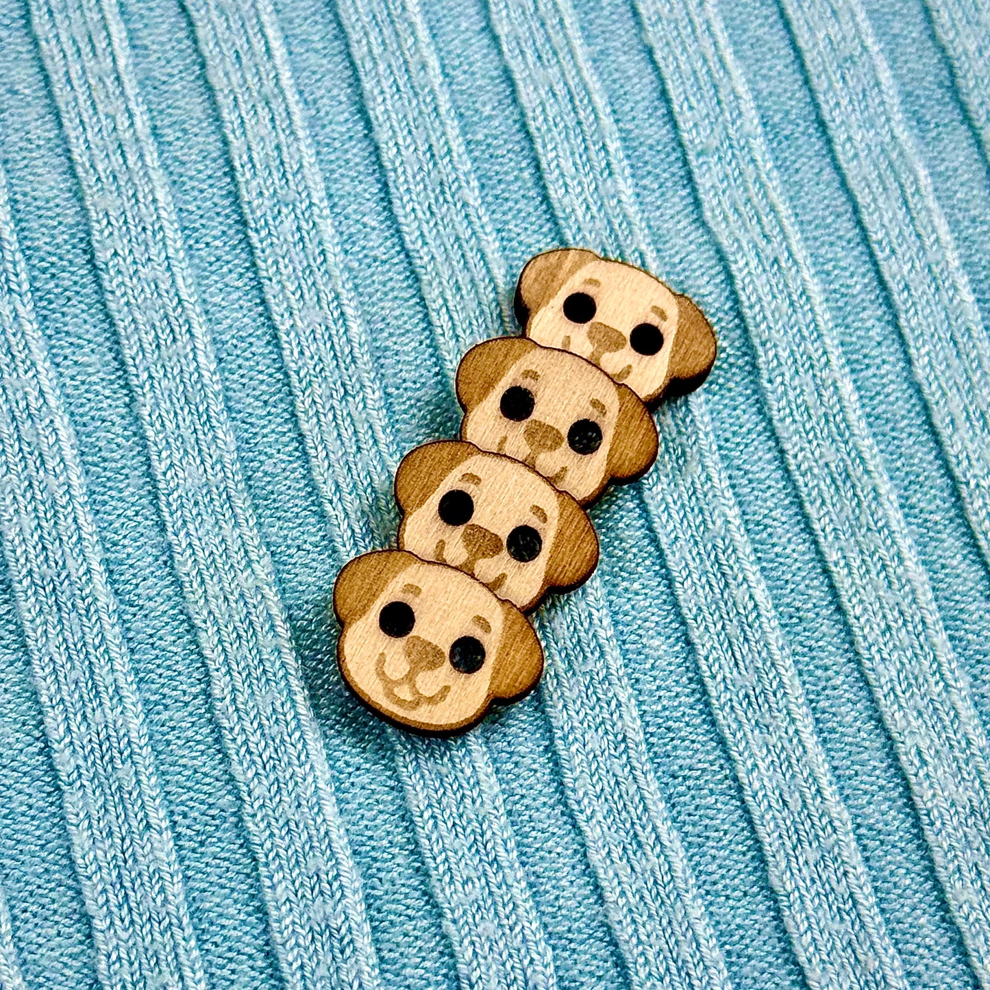 Wooden Dog Buttons