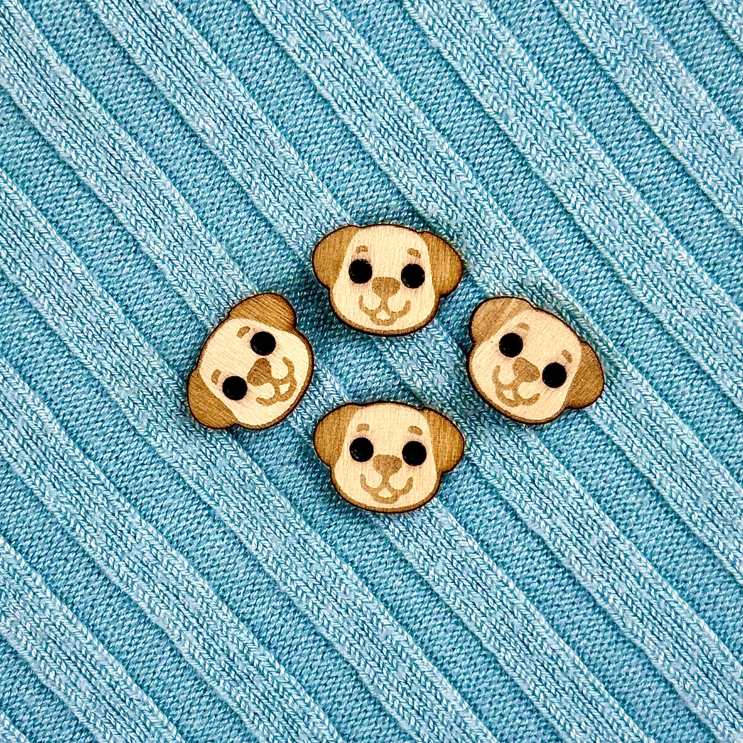 Wooden Dog Buttons