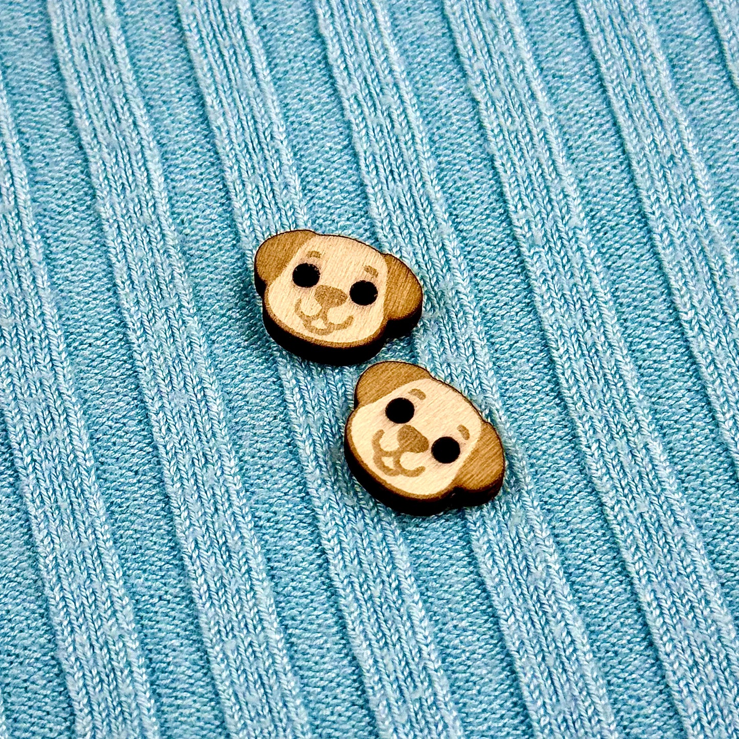 Wooden Dog Buttons