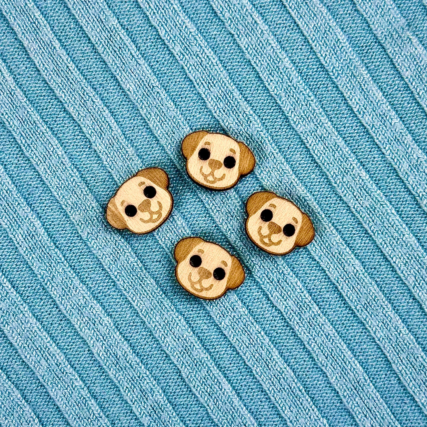 Wooden Dog Buttons