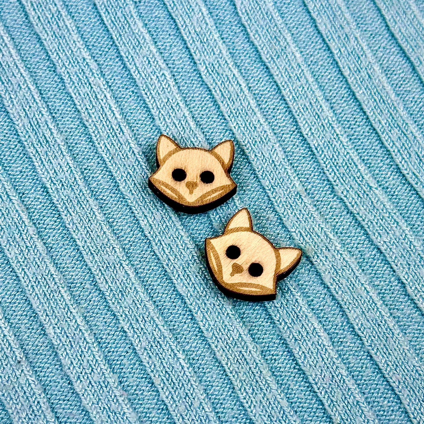 Wooden Fox Buttons