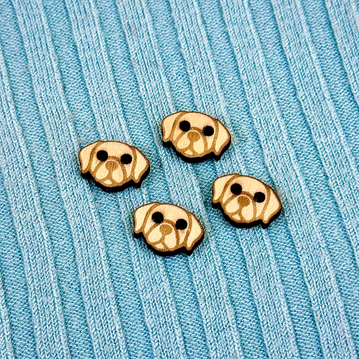 Wooden Dog Buttons