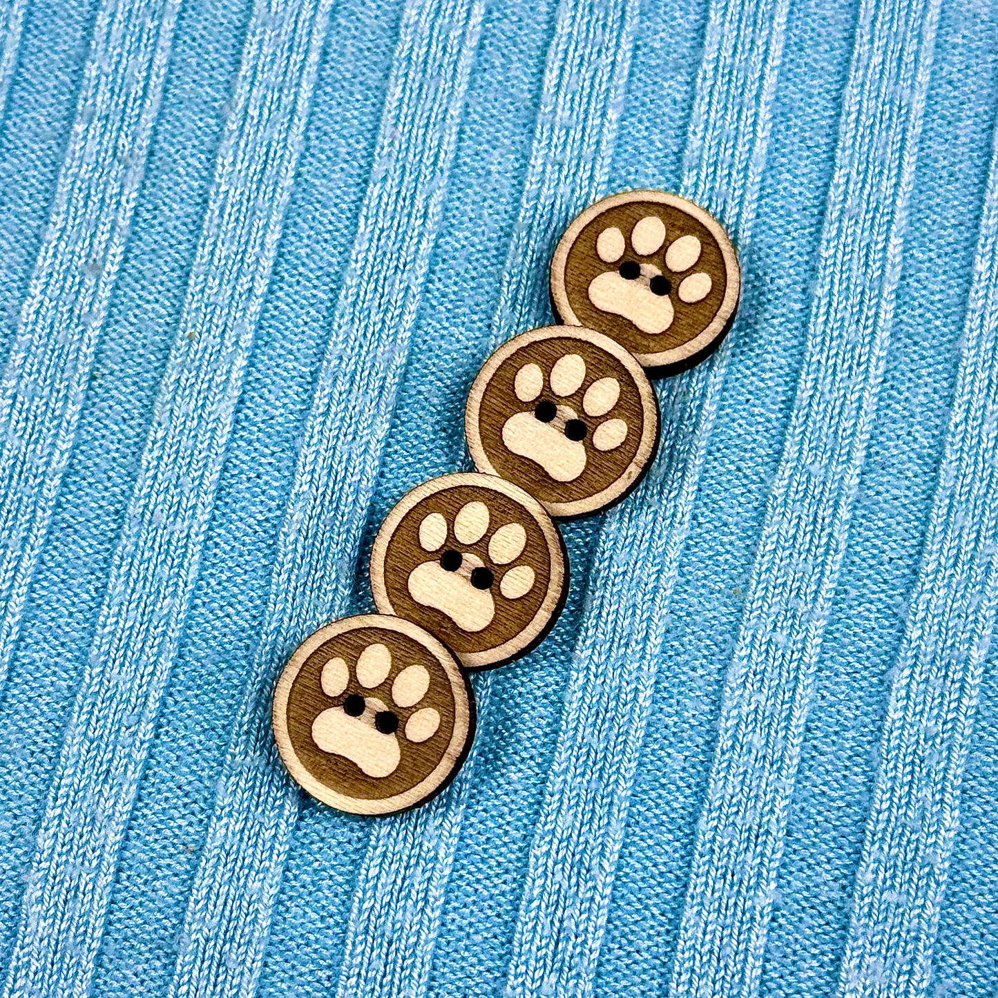Round Paw Print Buttons