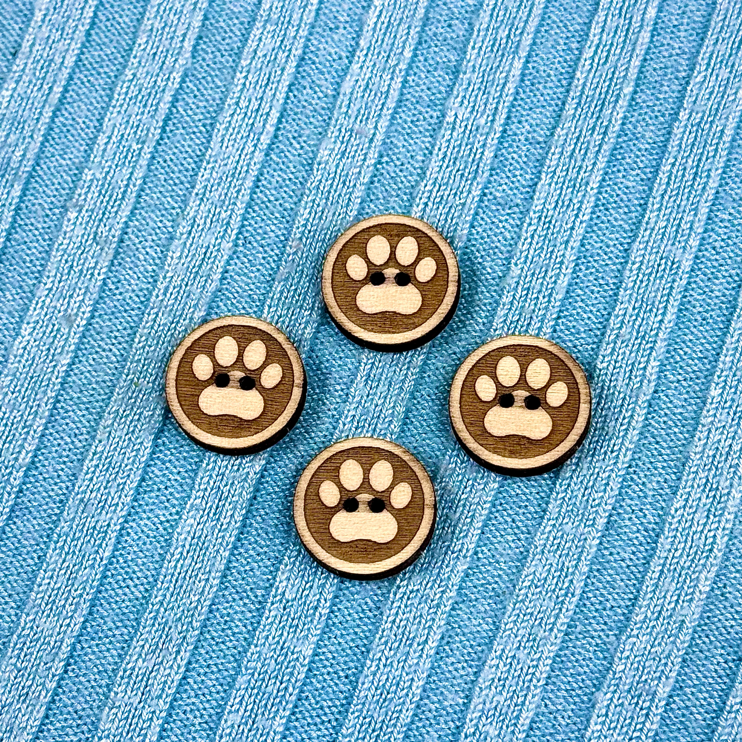 Round Paw Print Buttons