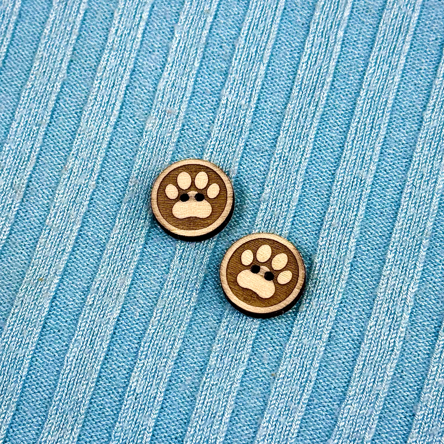 Round Paw Print Buttons