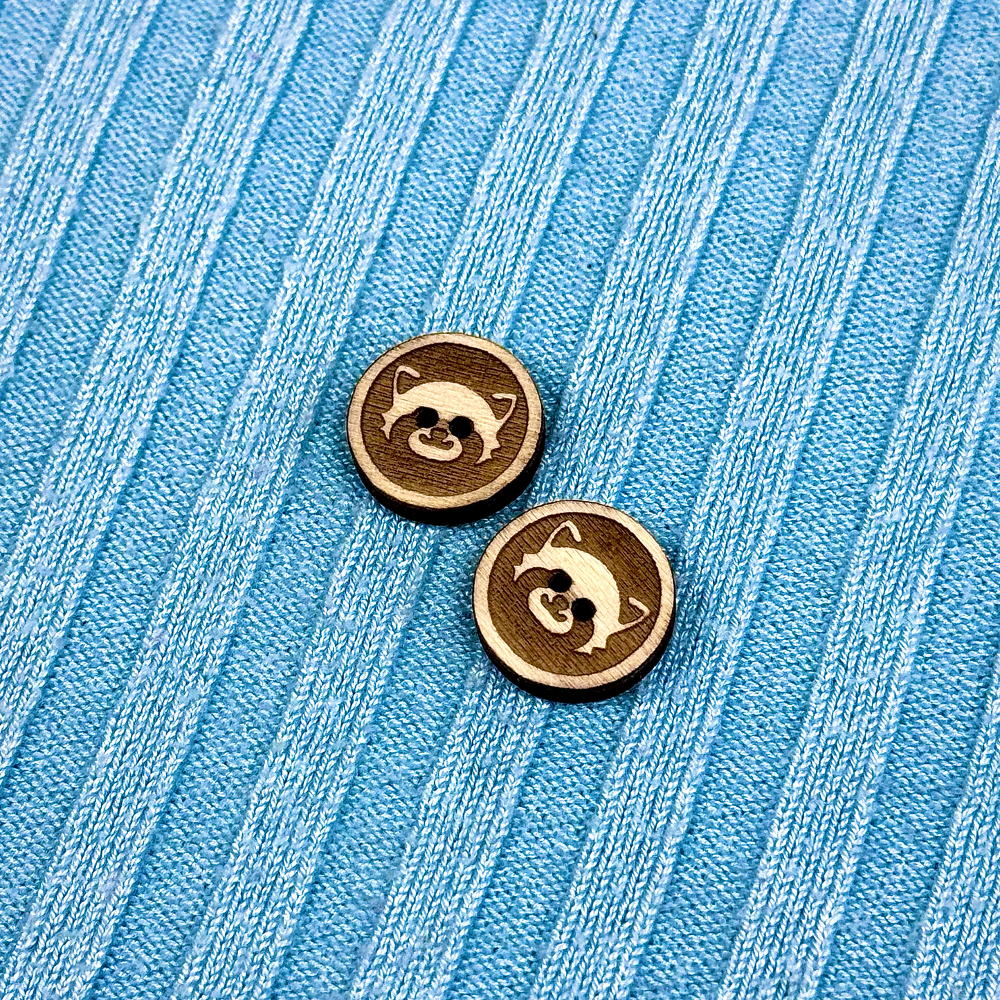 Round Red Panda Buttons